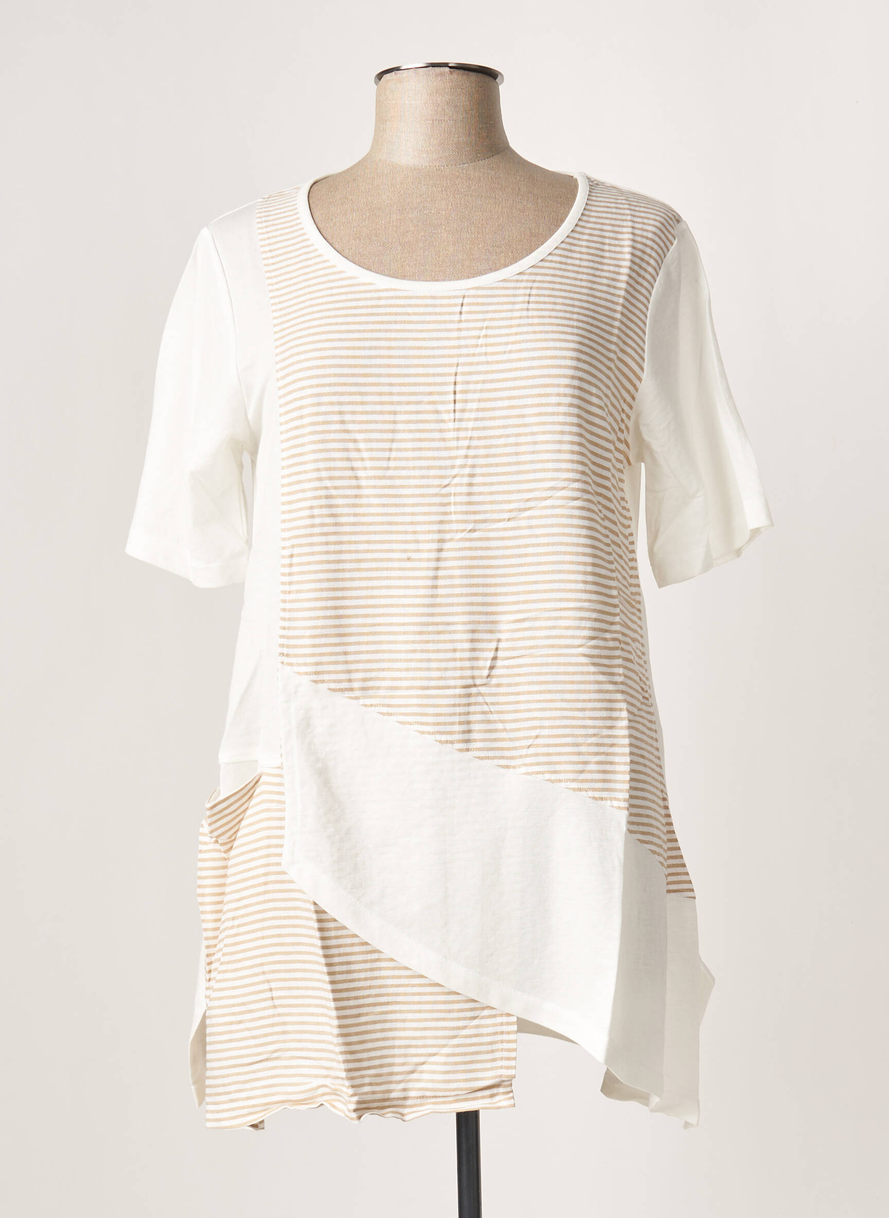 G Oze Tuniquemanchecourte Femme couleur beige