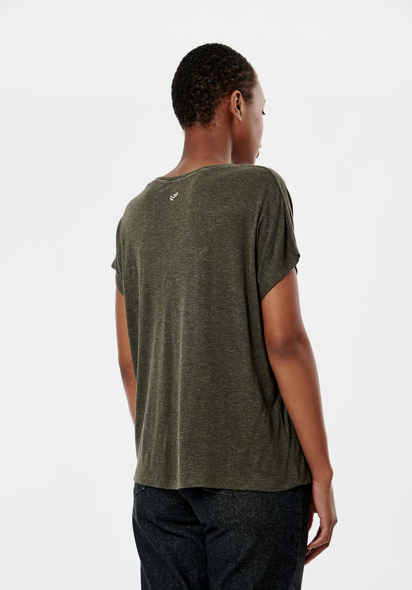 LADY   T-shirt kaki femme