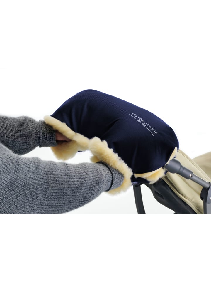 Hofbrucker Lammfell-Handwärmer für Kinderwagen in Navy Blue günstig kaufen onesize