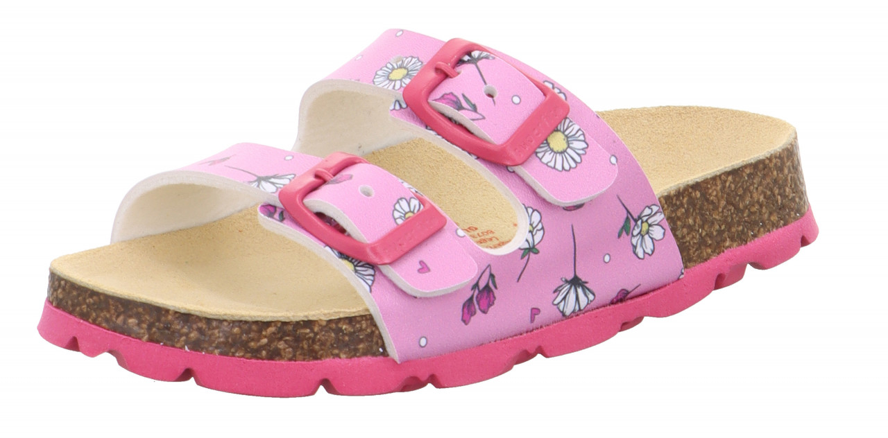 FUSSBETTPANTOFFEL - Rosa/MehrfarbigPantoffel mit Schnalle