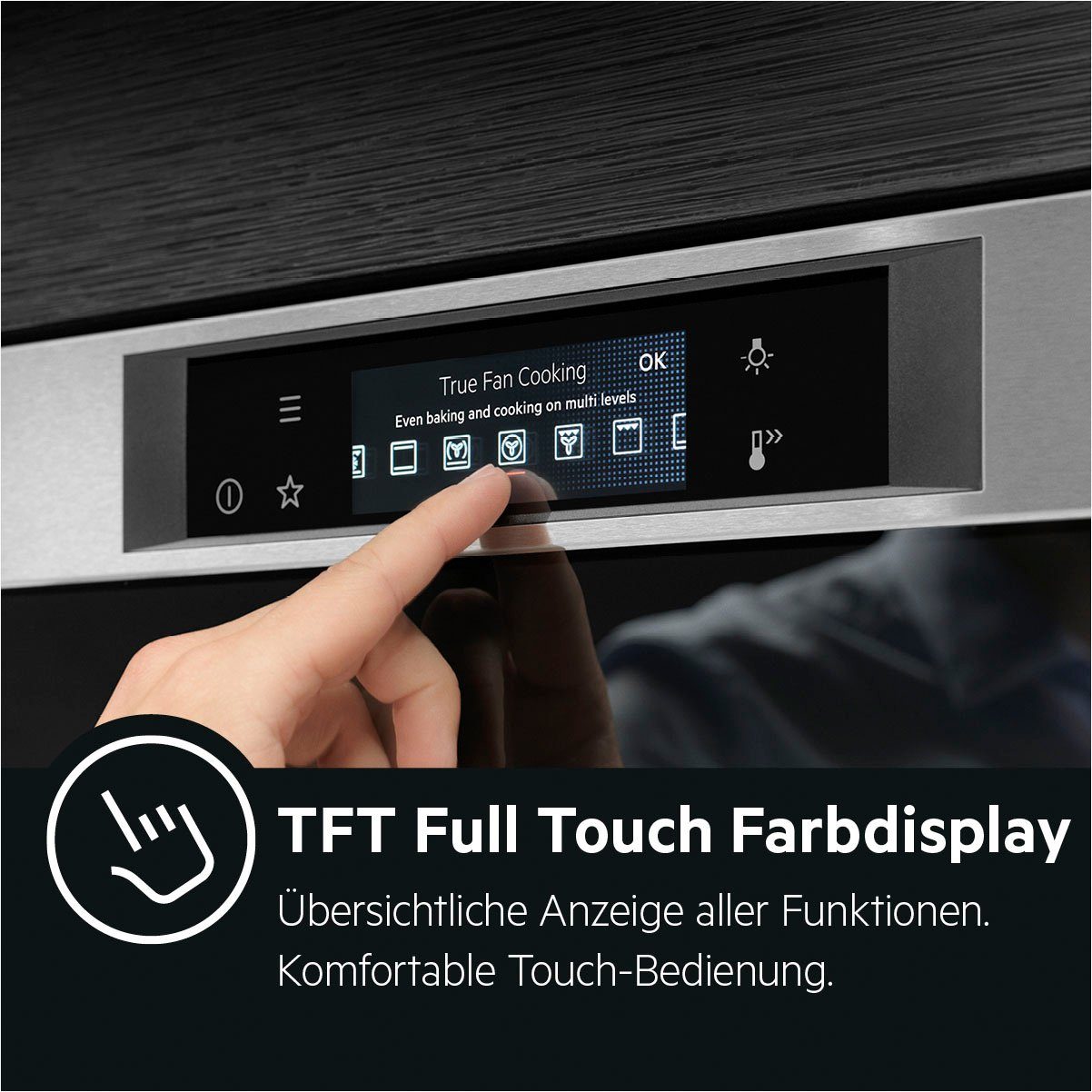 AEG Einbaubackofen 6000 BPE55526BM 944188761, mit 1-fach-Teleskopauszug, Pyrolyse-Selbstreinigung