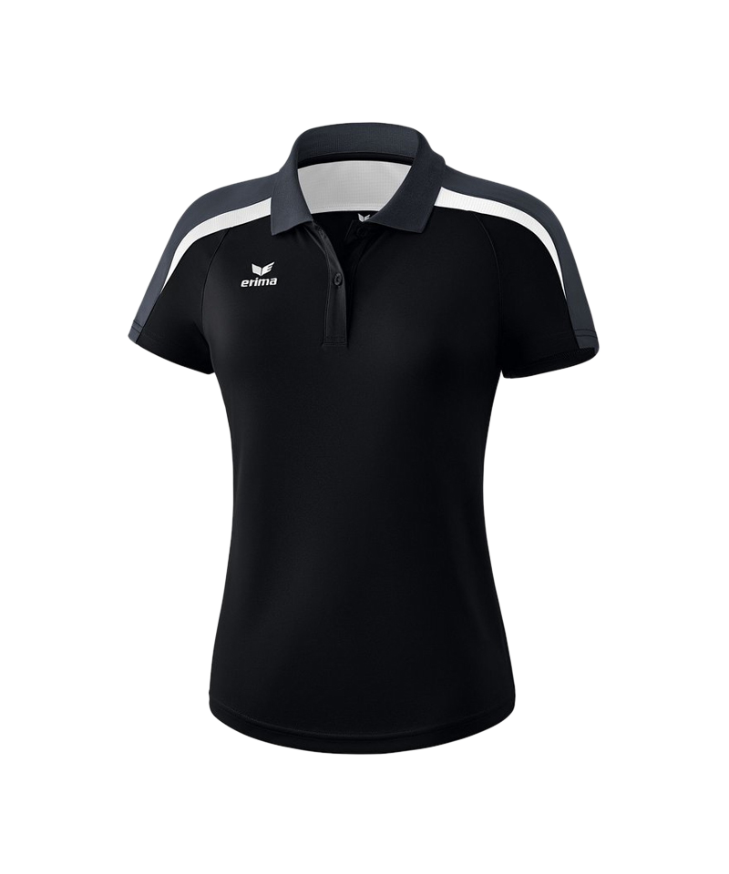 Erima Liga 2.0 Poloshirt Damen Schwarz Weiss Grau