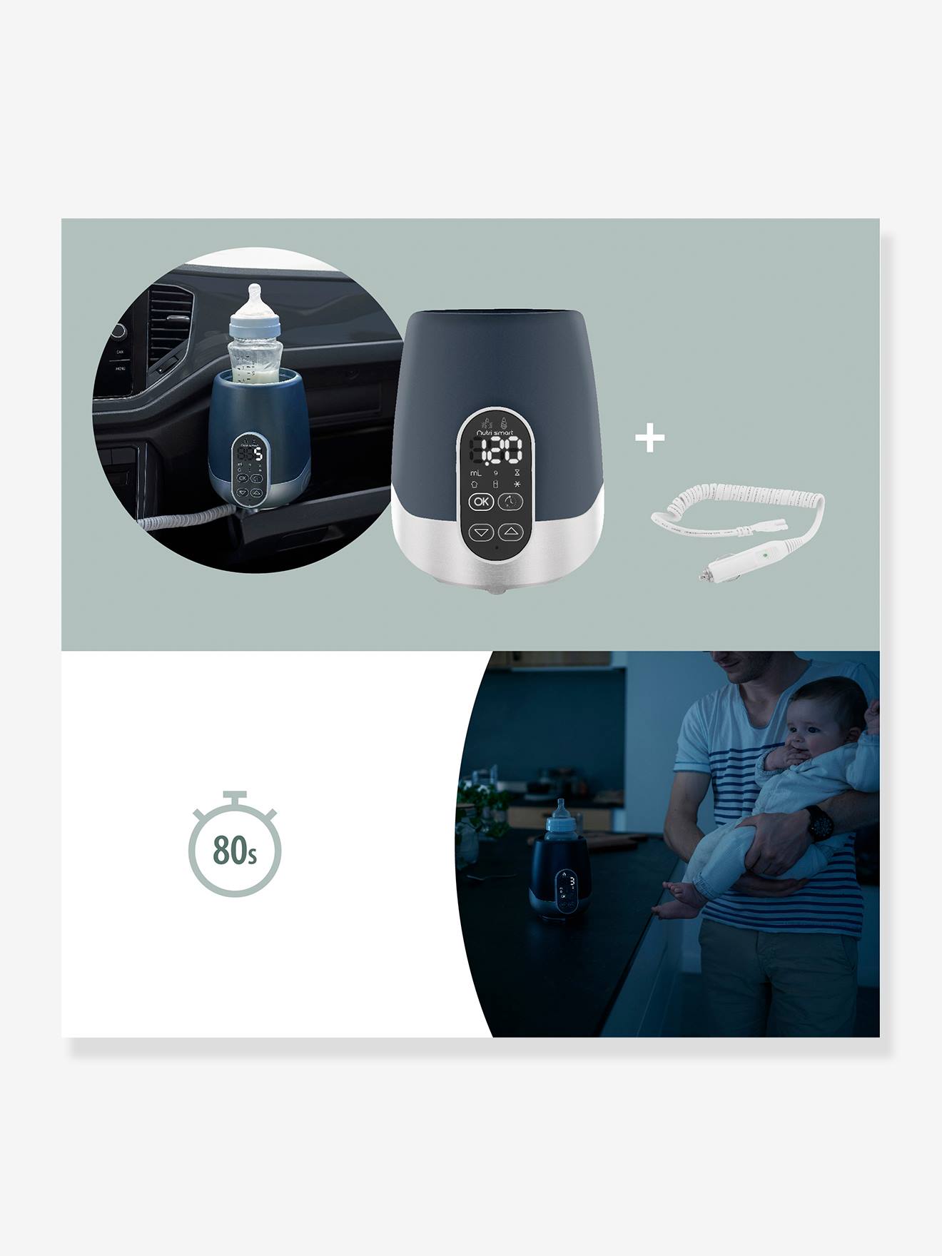 Babymoov Flaschenwärmer Nutri Smart BABYMOOV - blaugrau/weiß