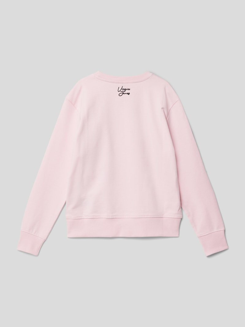 Sweatshirt mit Statement- und Motiv-Print Modell 'NINNY' in rosa