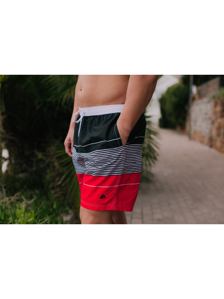 GUGGEN MOUNTAIN Badehose Bilddruck in Rot günstig kaufen
