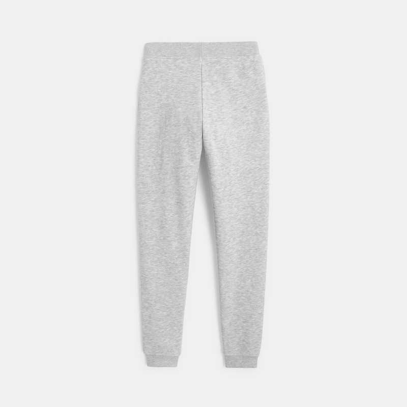 Jogging en molleton gris fille