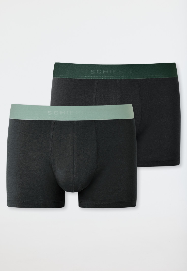 Long-Shorts 2er-Pack Organic Cotton Webgummibund mehrfarbig - 95/5