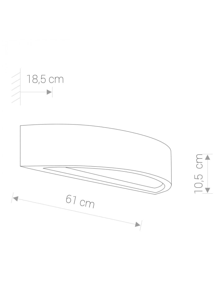 Licht-Erlebnisse Wandlampe in Weiß günstig kaufen onesize