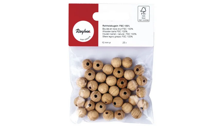 rayher Rohholzkugeln 10mm ø