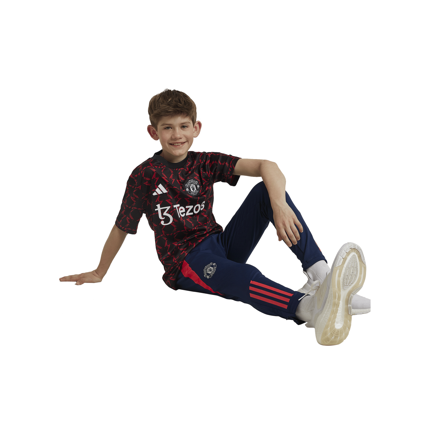 adidas Manchester United Prematch Shirt 2024/2025 Kids Schwarz