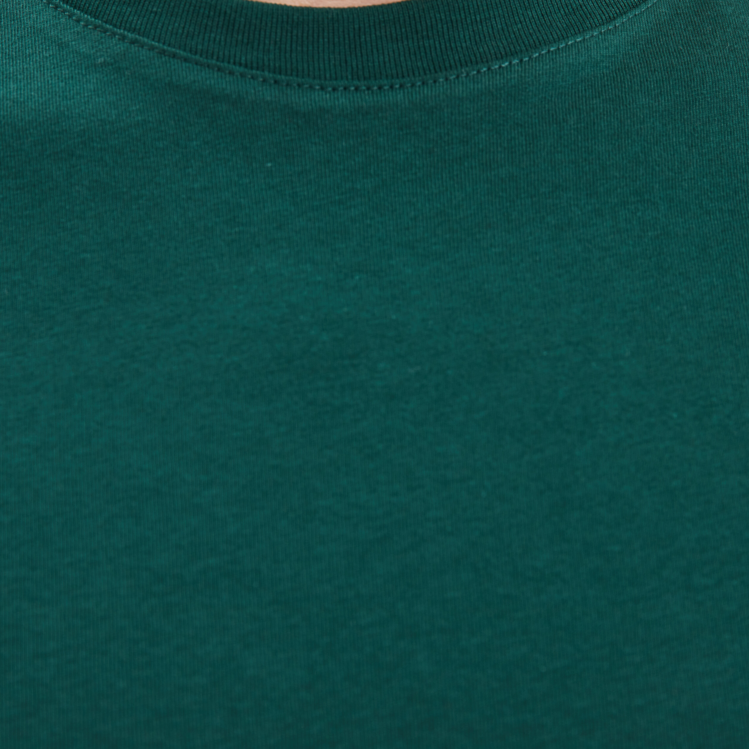 T-shirt en coton manches courtes vert foncé homme | La Halle