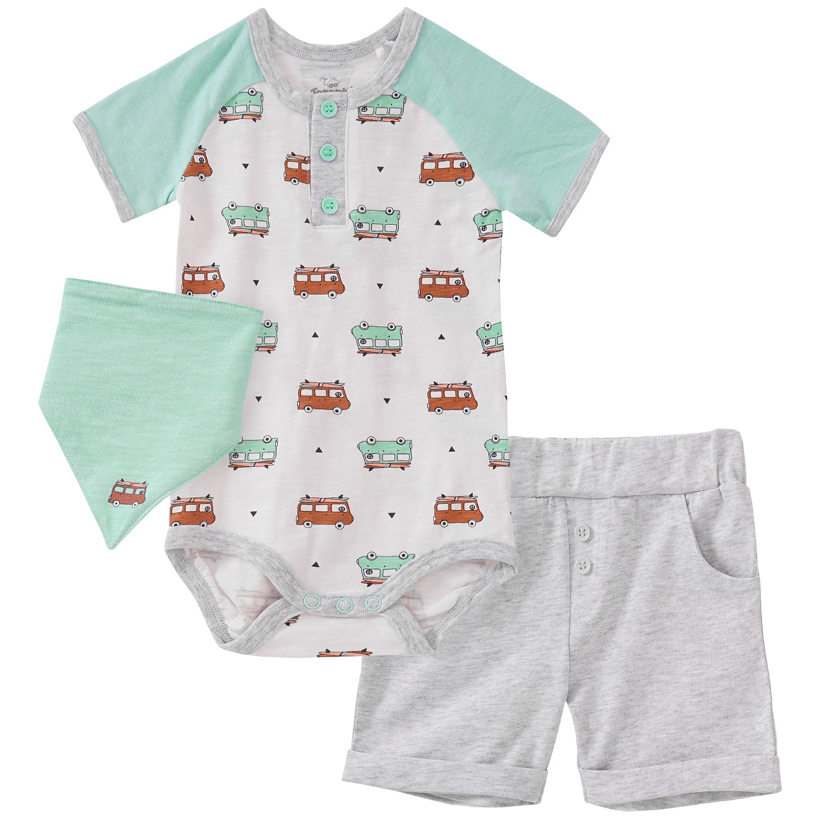 Newborn Body Shorts und Bandana im Set