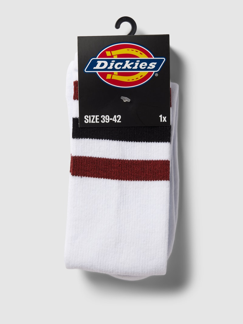 Socken mit Kontraststreifen Modell 'LUTAK' in dunkelrot