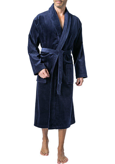 DEREK ROSE, Bademantel, Frottee, navy