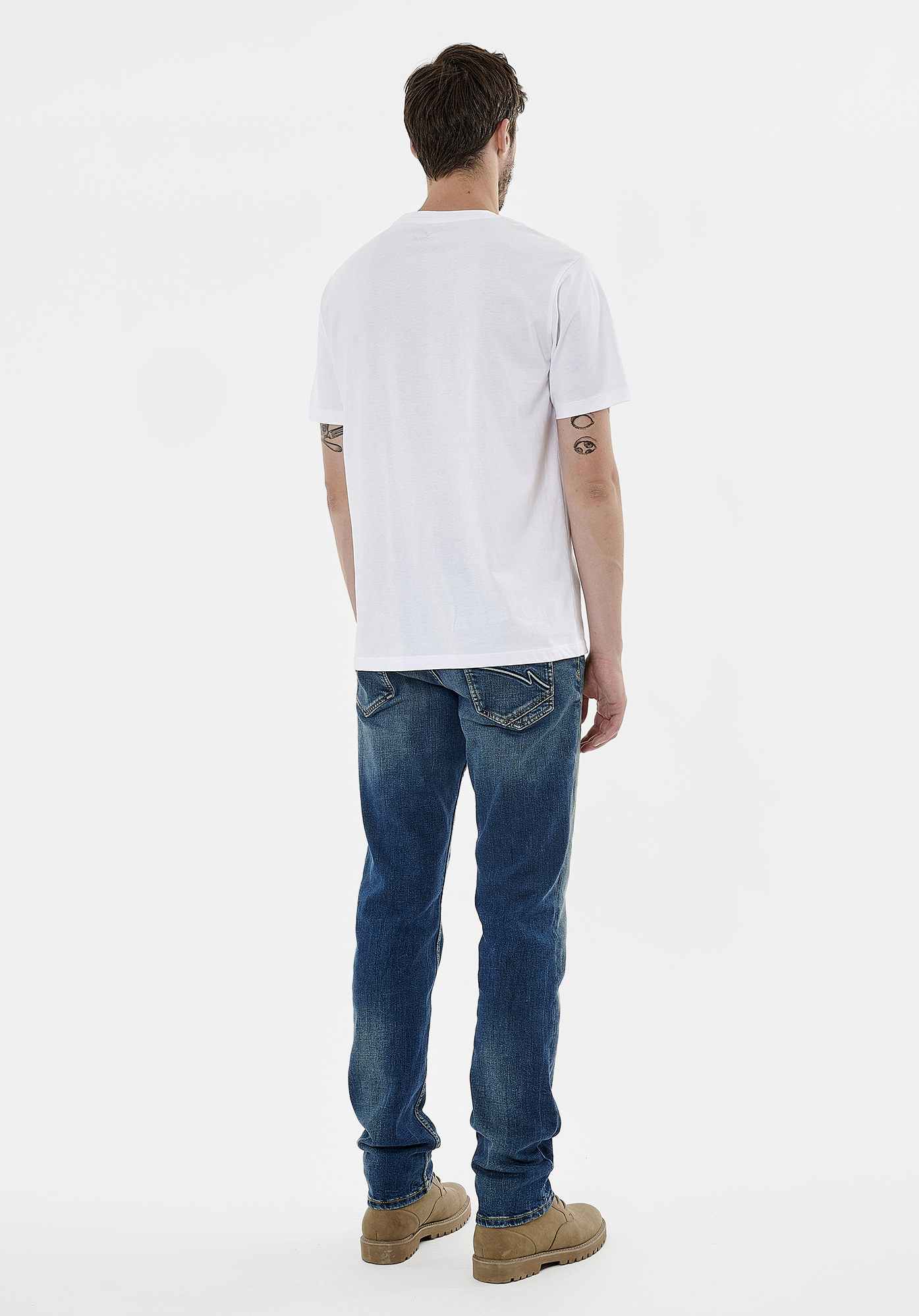 ROBIN  T-shirt blanc homme 100% coton