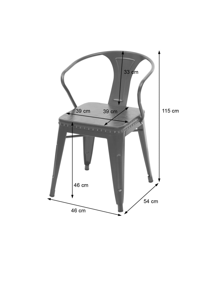 MCW Set Bistrotisch und 2x Stuhl H10d, Schwarz-grau, Tisch hellbraun günstig kaufen onesize