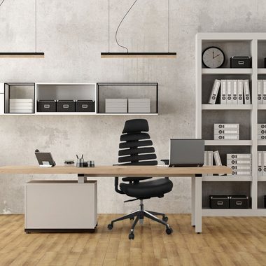 hjh OFFICE Drehstuhl Profi Bürostuhl ERGO LINE II PRO Leder (1 St), Schreibtischstuhl ergonomisch