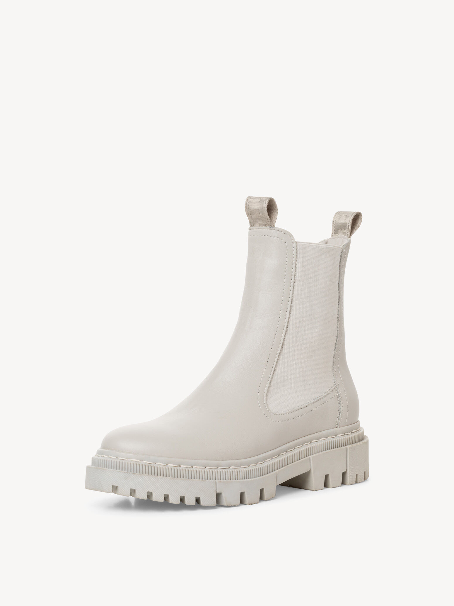 Bottine Chelsea en cuir - gris