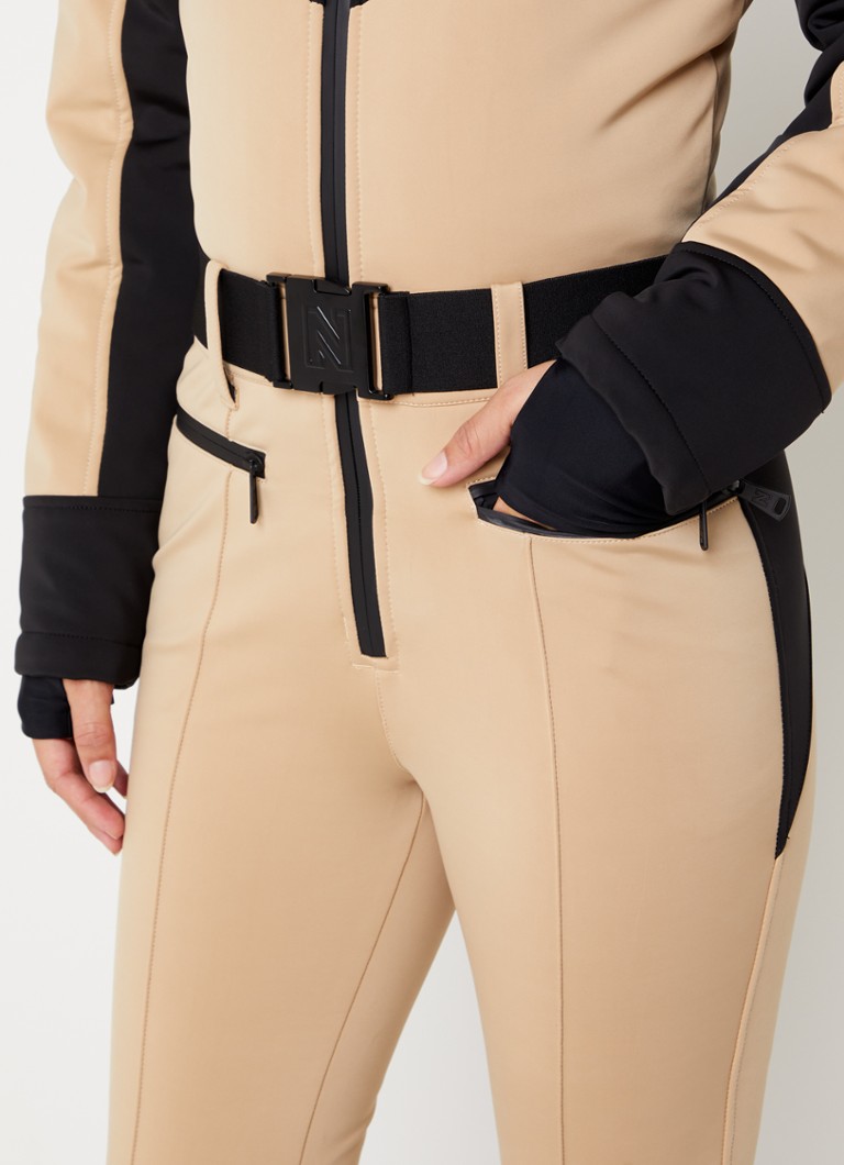 NIKKIE Uriel flared fit ski suit with logo and belt