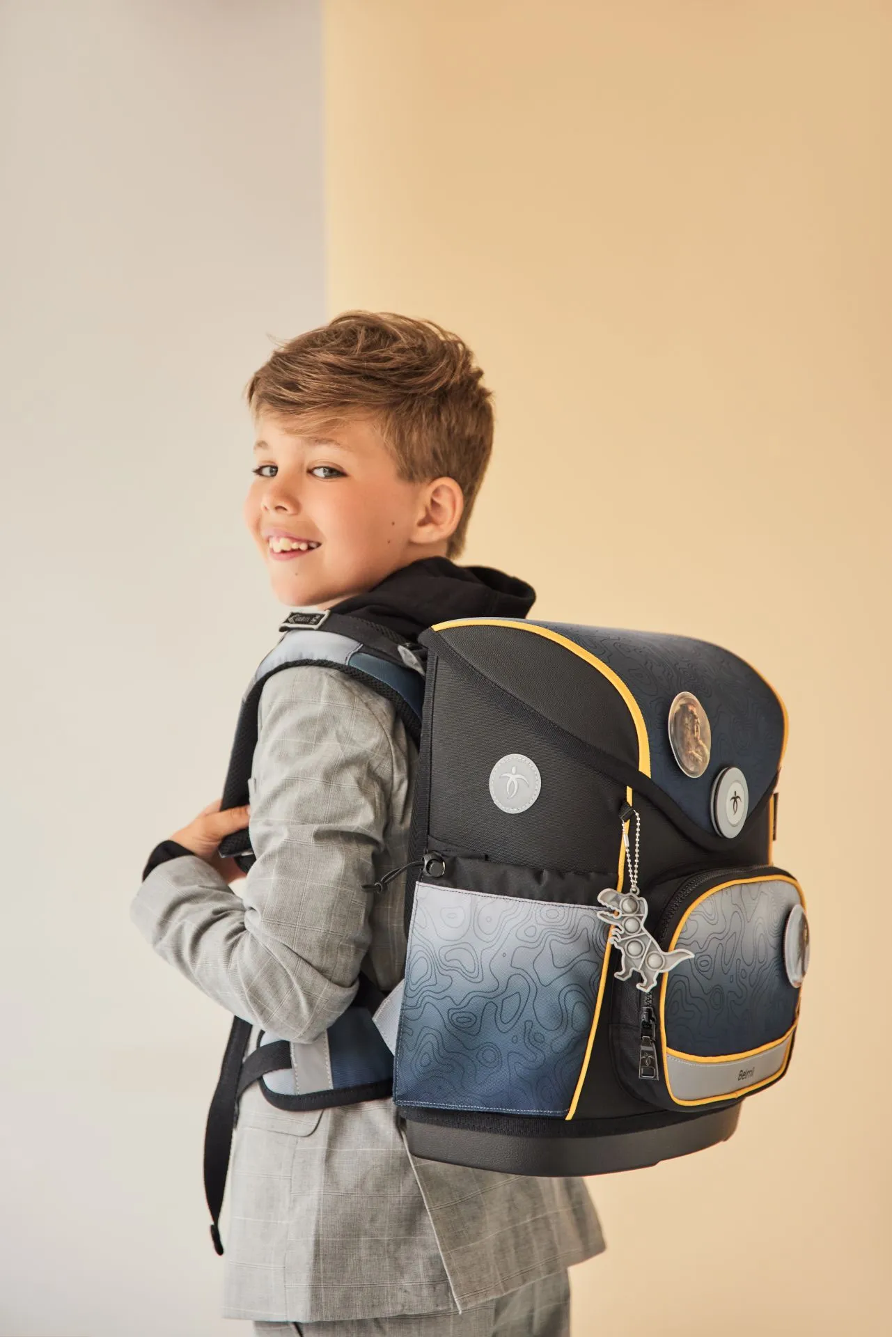 Belmil Premium Compact Plus Schulra﻿nzen-Set 5-tlg - Black Grey