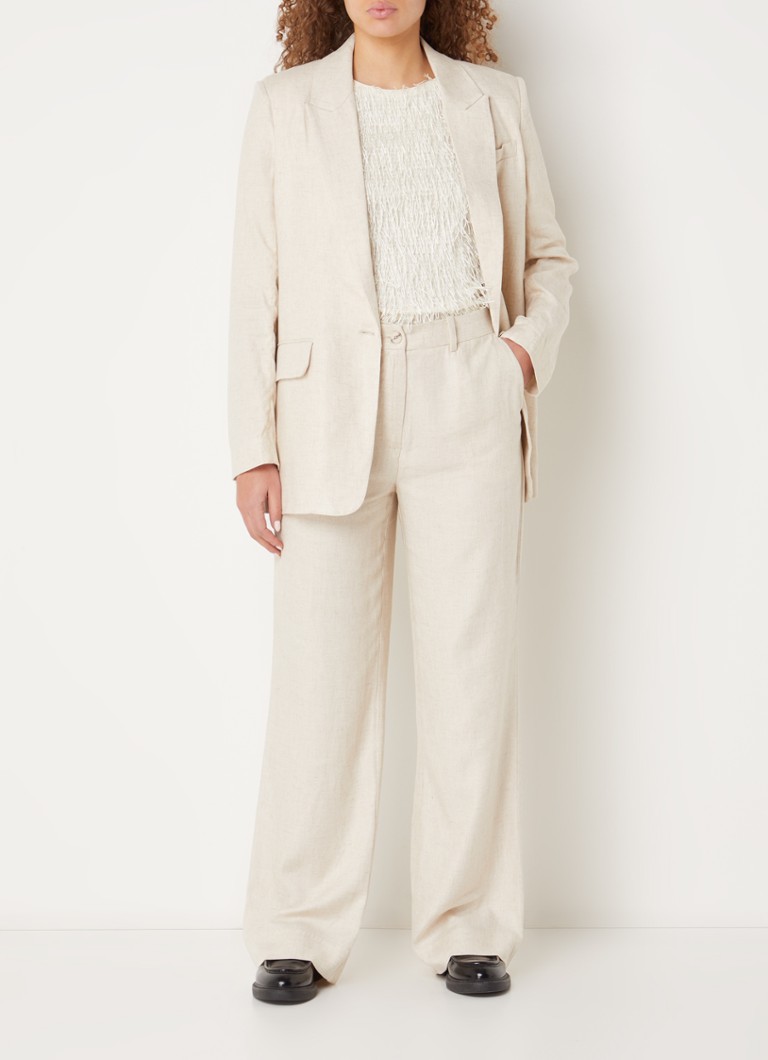Blazer Bruuns Bazaar Oxalia Freida z ľanovej zmesi
