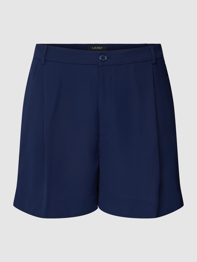 PLUS SIZE Shorts mit seitlichen Eingrifftaschen Modell 'VADIENNE' in dunkelblau
