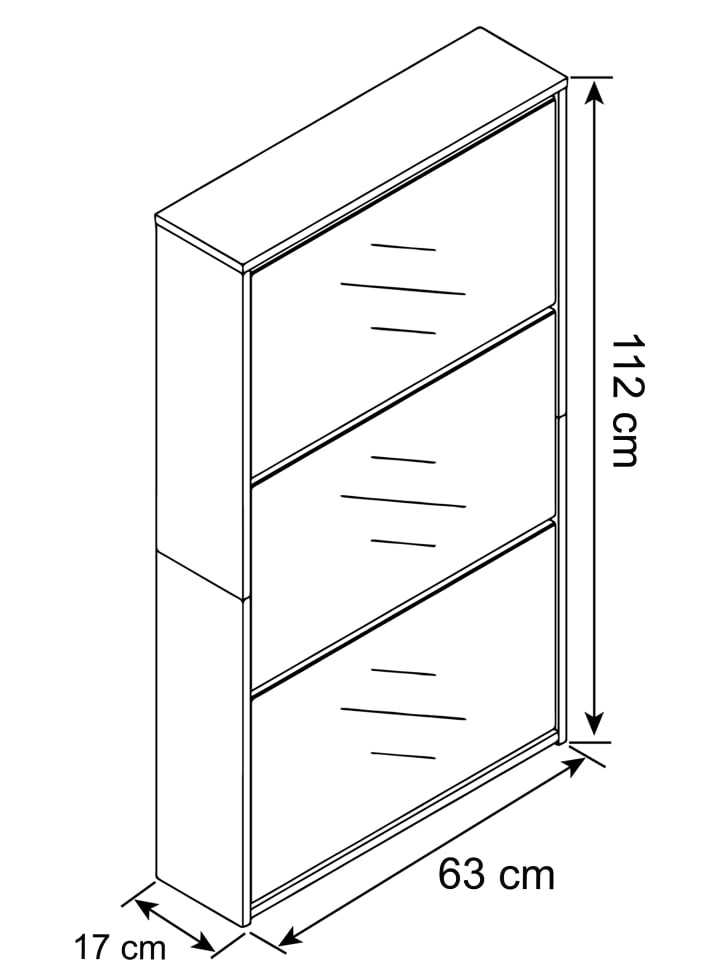 VCM  Holz Schuhschrank Schuhkipper Spiegel Stido XL in Weiß günstig kaufen onesize