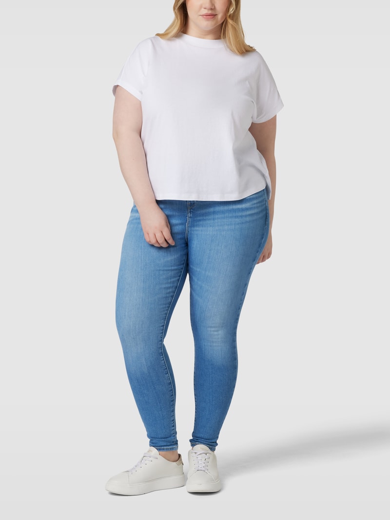 PLUS SIZE Skinny Fit Jeans mit Label-Patch in hellblau