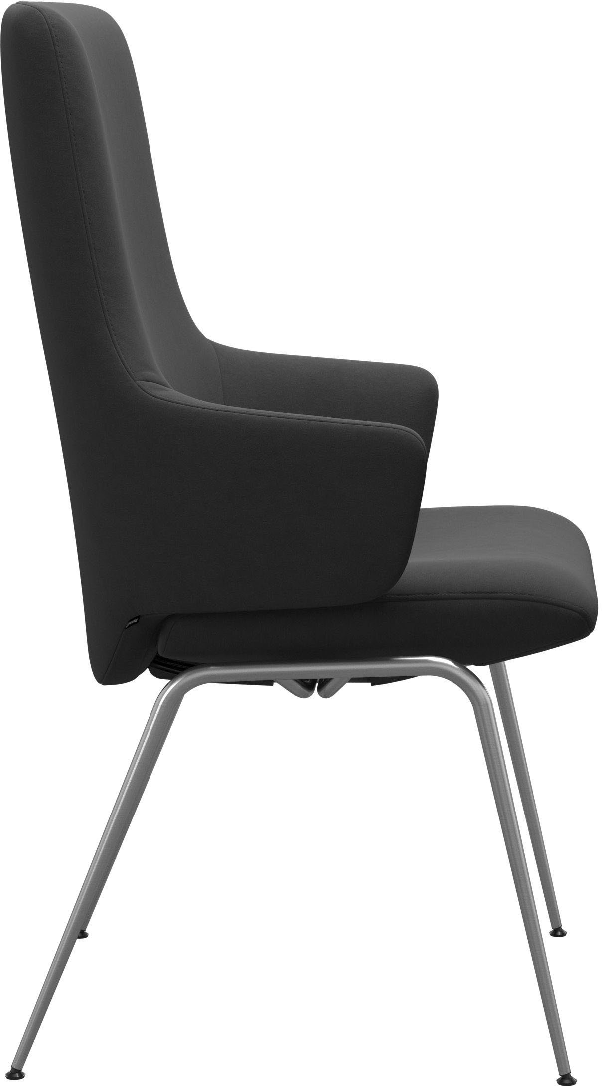 Stressless® Polsterstuhl Laurel, High Back mit Armlehne, Größe L, mit Beinen aus Stahl in Chrom