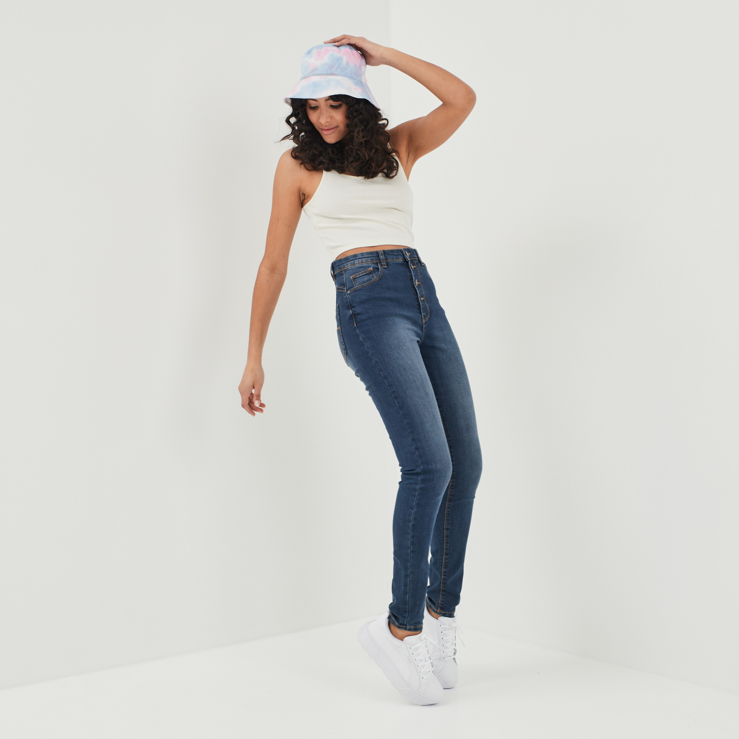 Débardeur cropped côtelé jaune clair femme | La Halle