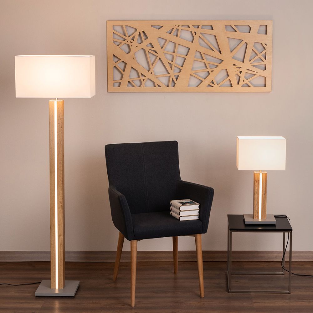 1-flg LED Stehleuchte Yaren Weiß