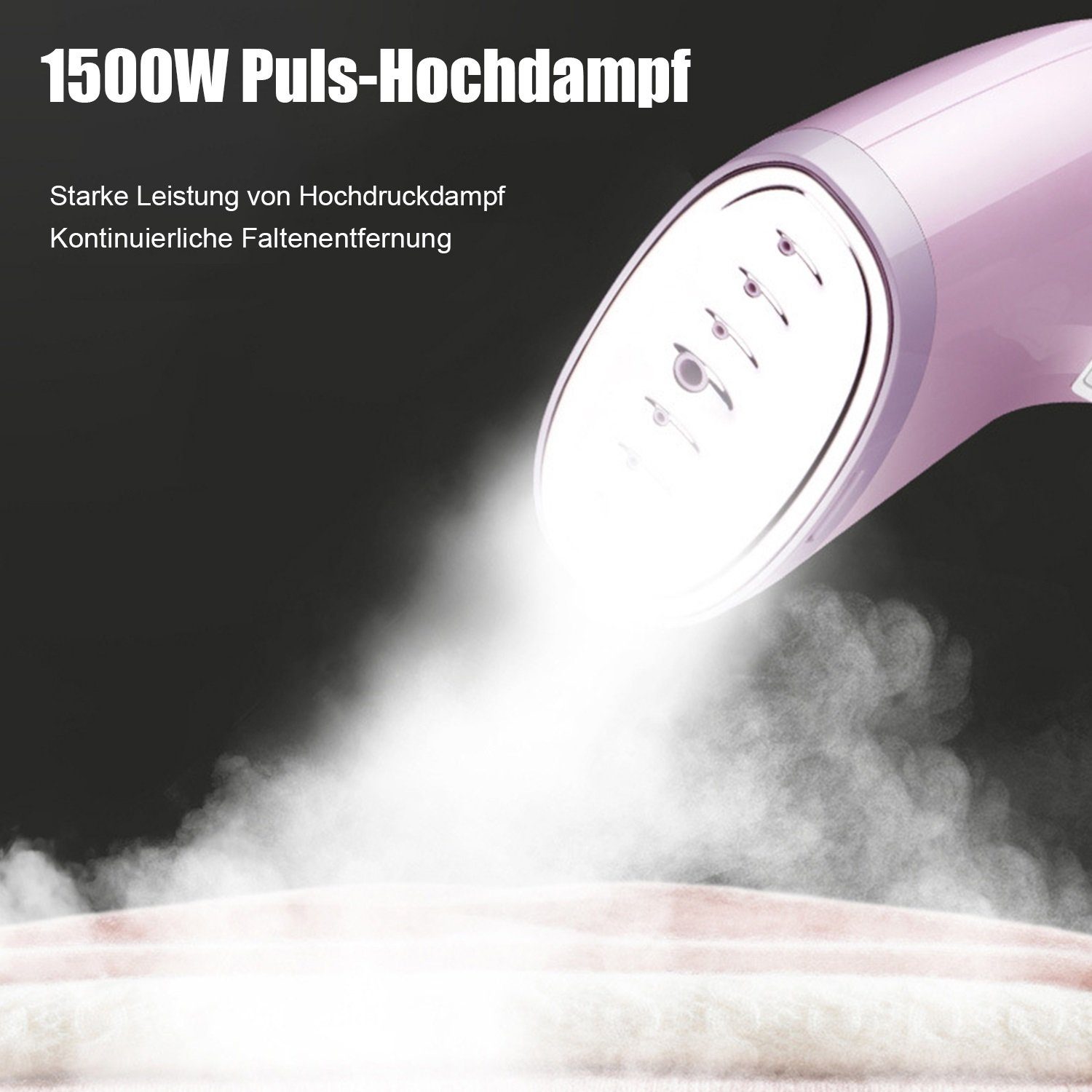 Kpaloft Dampfbürste, 1500 W, Dampfglätter 350ml Reisebügeleisen Haushalt