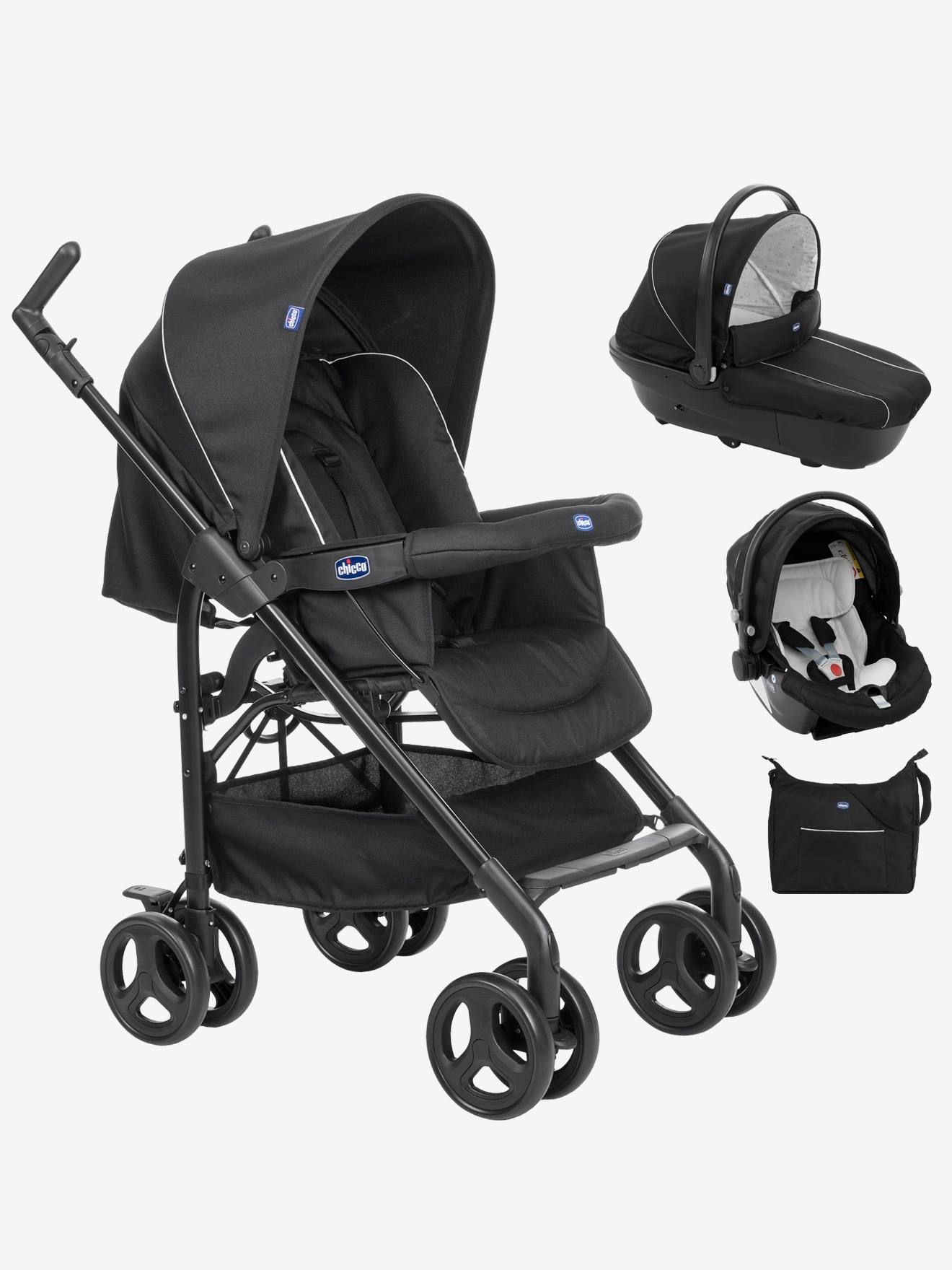 Combiné CHICCO Trio Sprint noir/gris