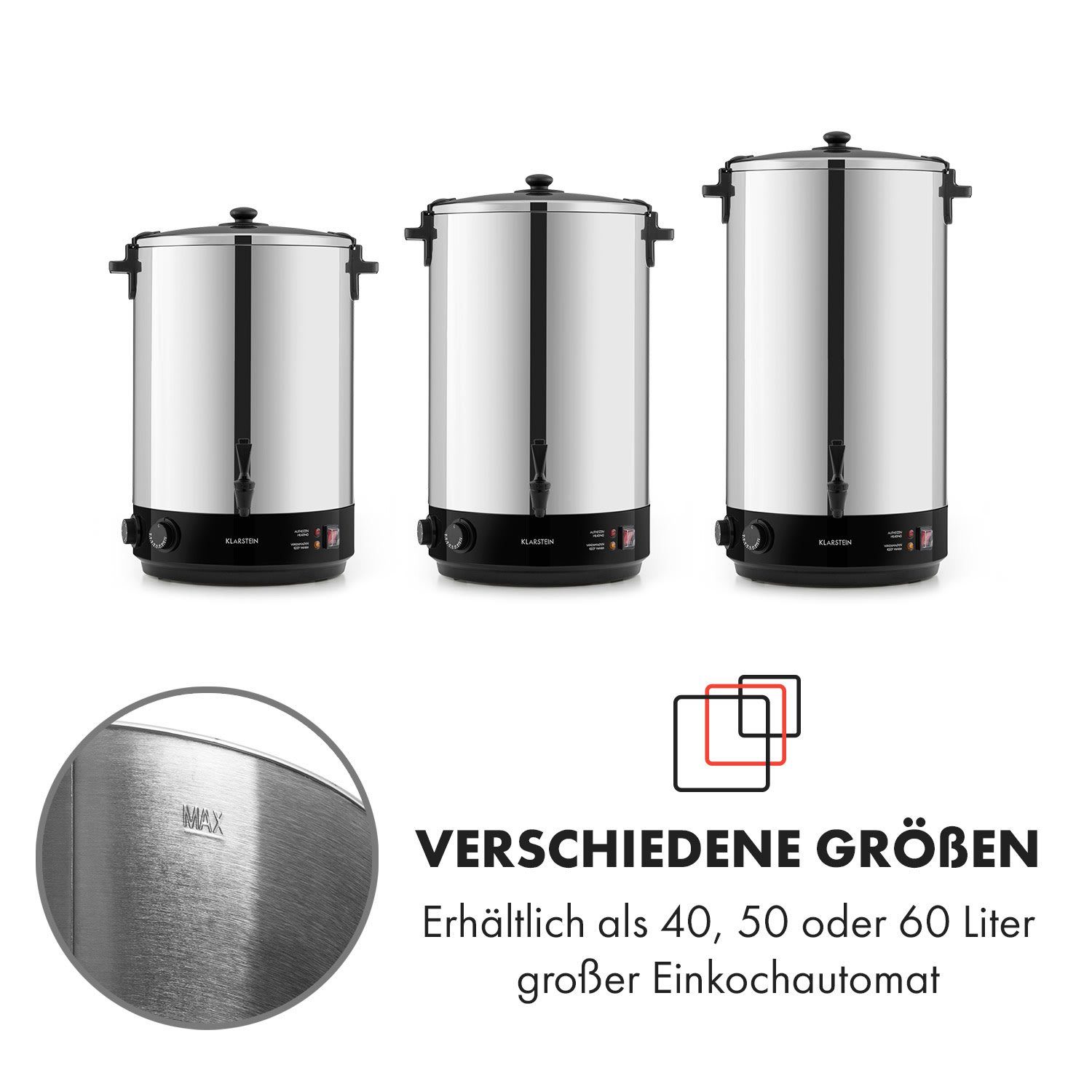 Klarstein Einkochautomat KonfiStar 60 Einkochautomat, 2500 W