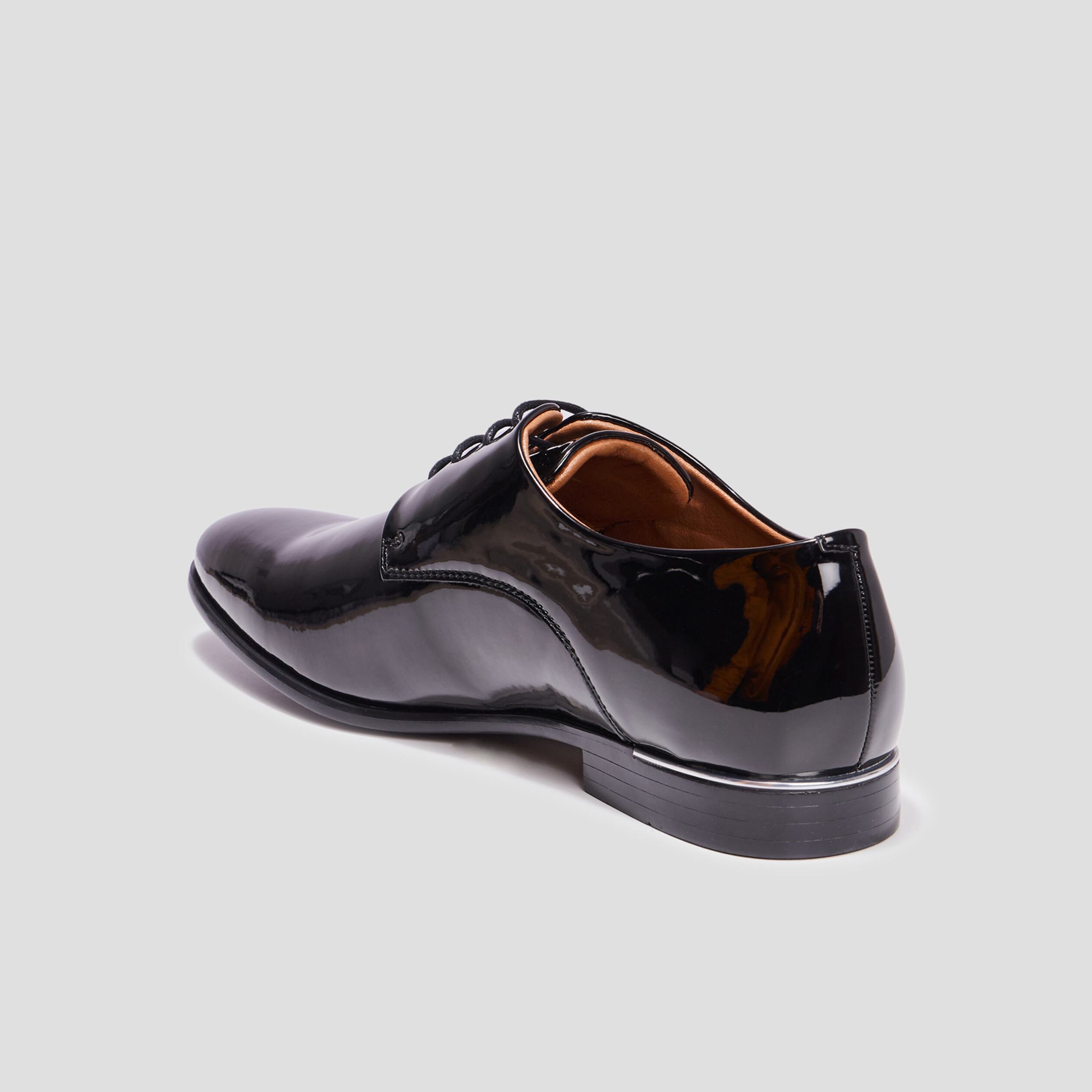 Derbies vernies à lacets Delson noir homme | La Halle
