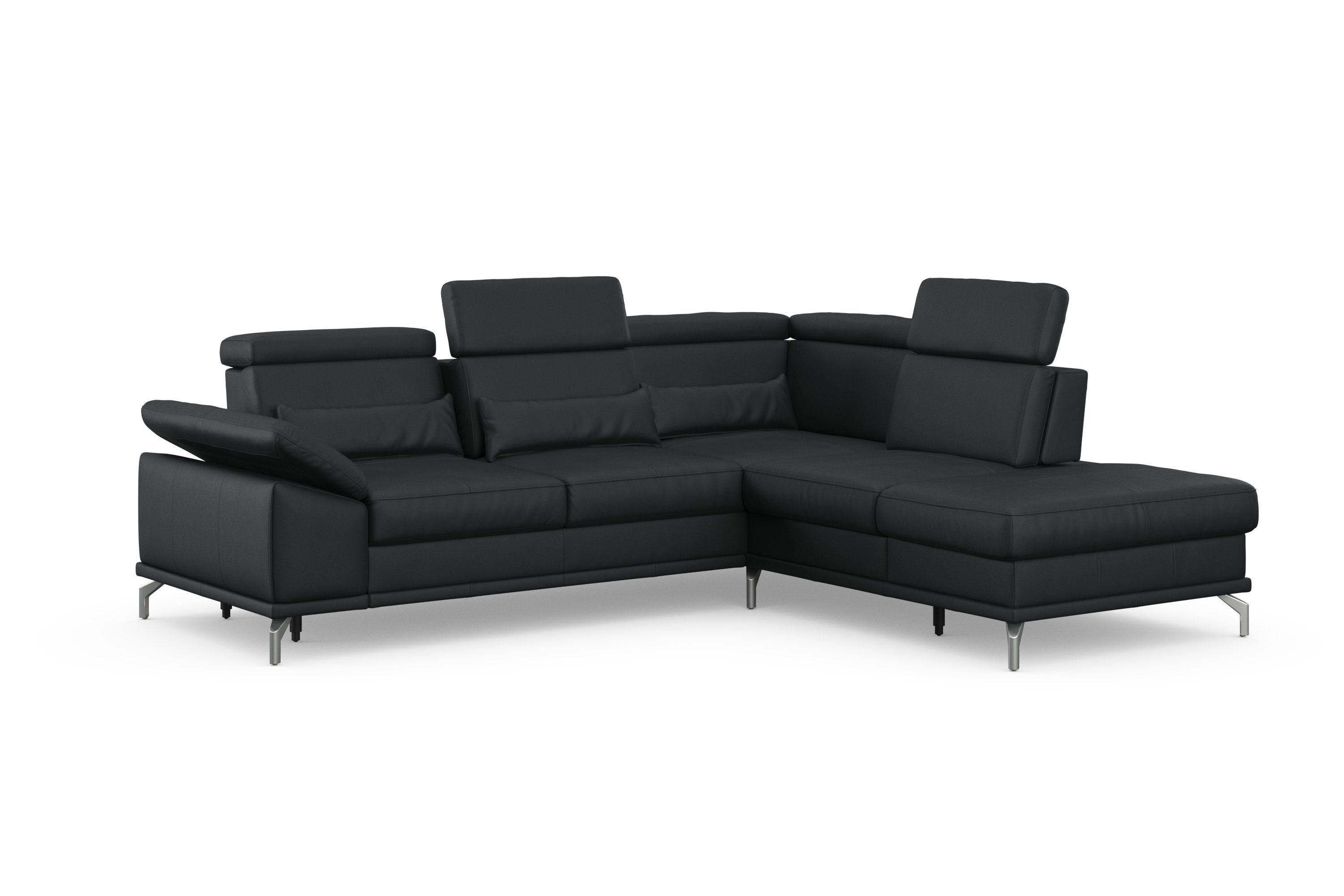 sit&more Ecksofa Cabrio, mit Sitztiefenverstellung und Federkern, 3 Nierenkissen