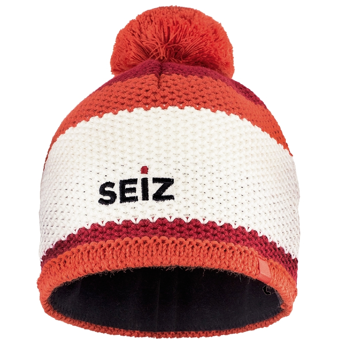 SEIZ Strickmütze Mütze rot