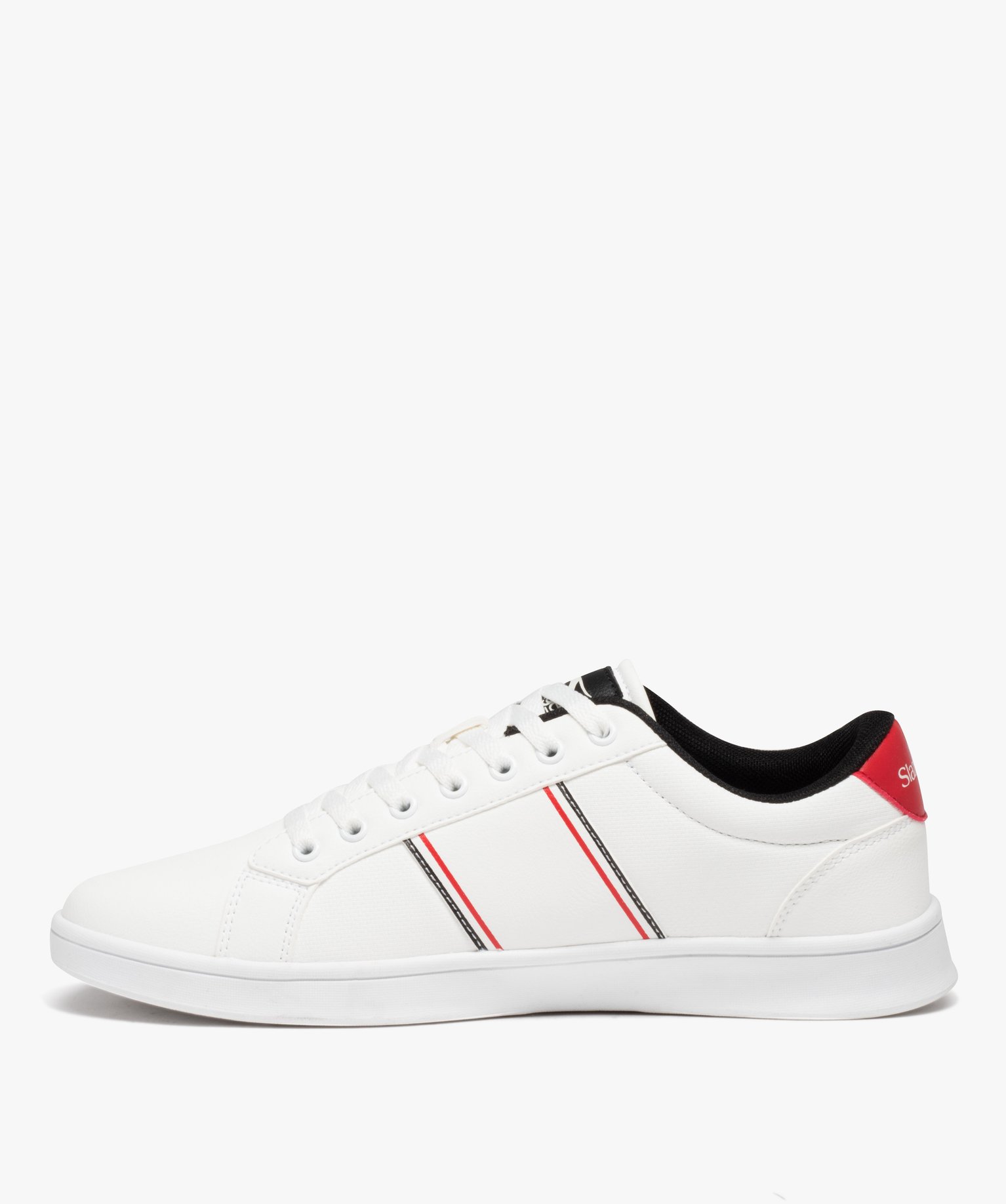 Baskets homme rétro à lacets et bandes colorées - Slazenger blanc | GEMO