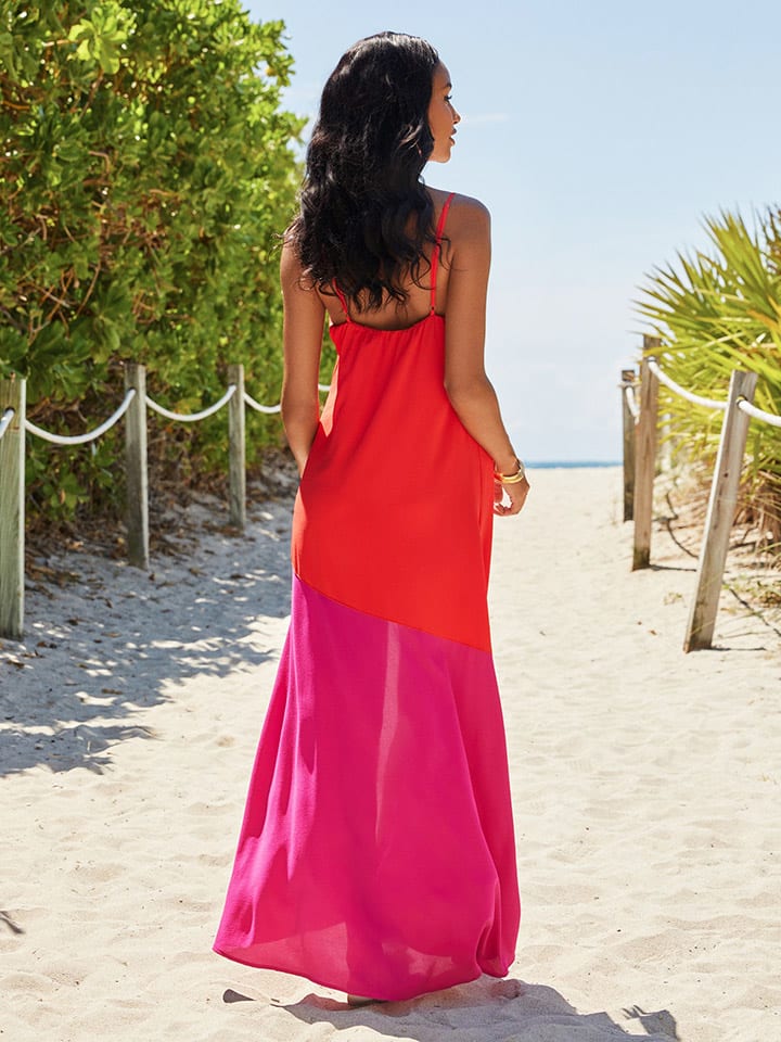LA Angels Kleid in Rot/ Pink günstig kaufen