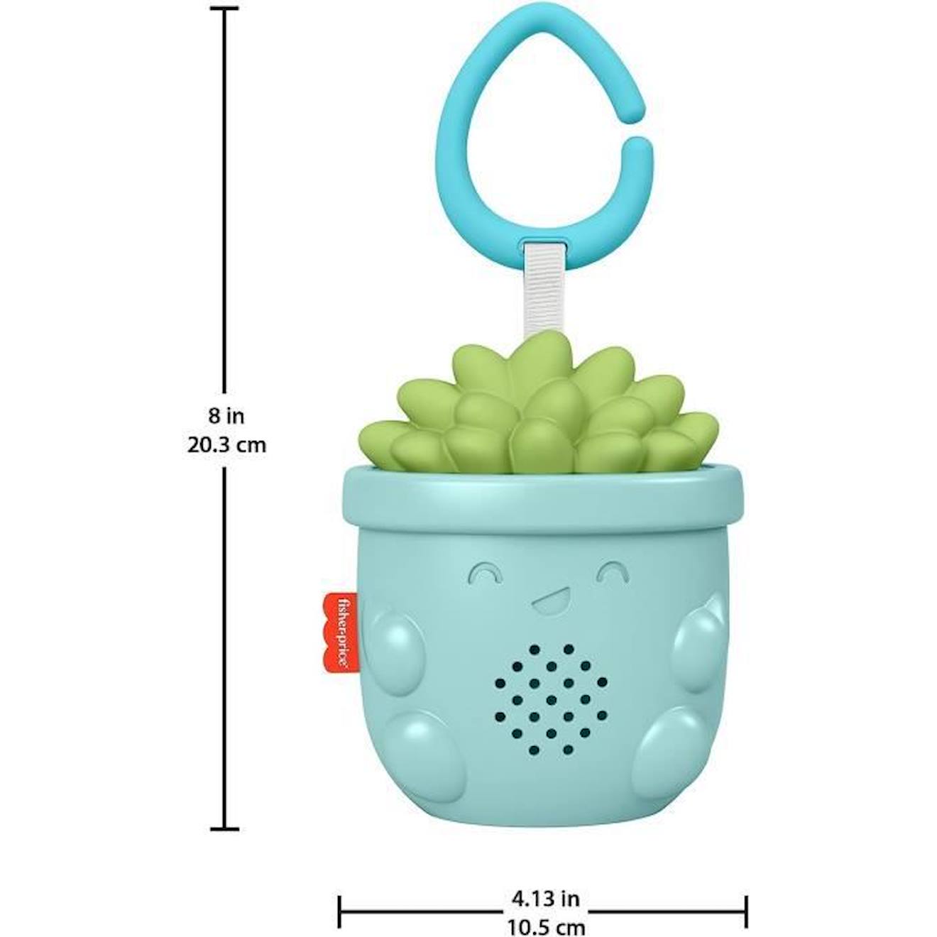 Fisher-Price Plante Sons Apaisants​, veilleuse musicale avec anneau pour l'accrocher à la poussette ou la poser, dès la naissance bleu