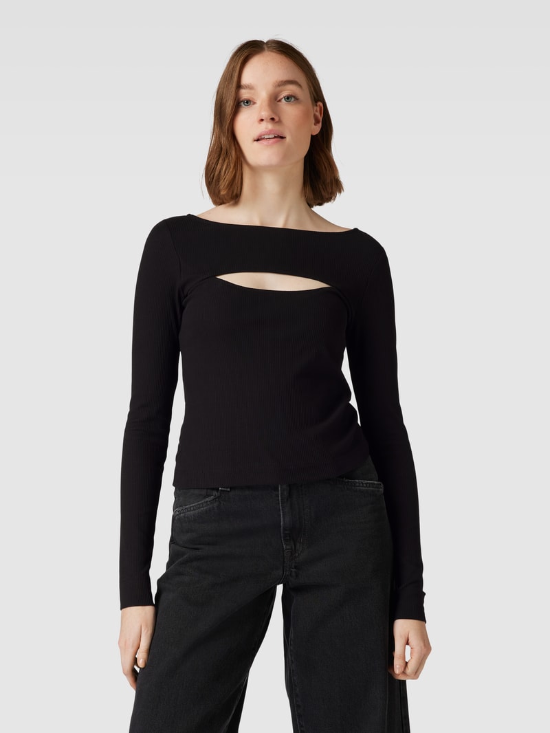 Longsleeve mit Cut Out in schwarz