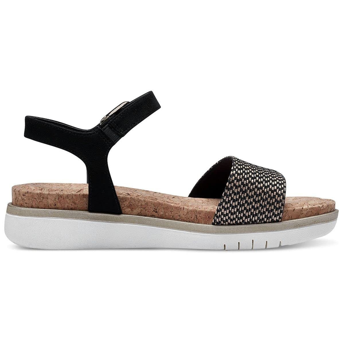TAMARIS Komfort Sandalen schwarz Da.-Sandalette