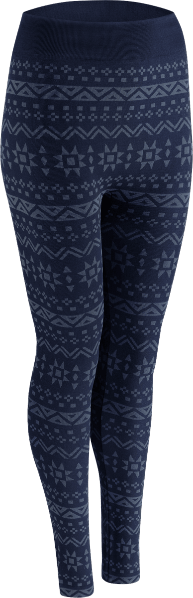 Kuschel Leggings mit Norweger-Muster blau Gr. 40/42, 100 DEN, 1 St