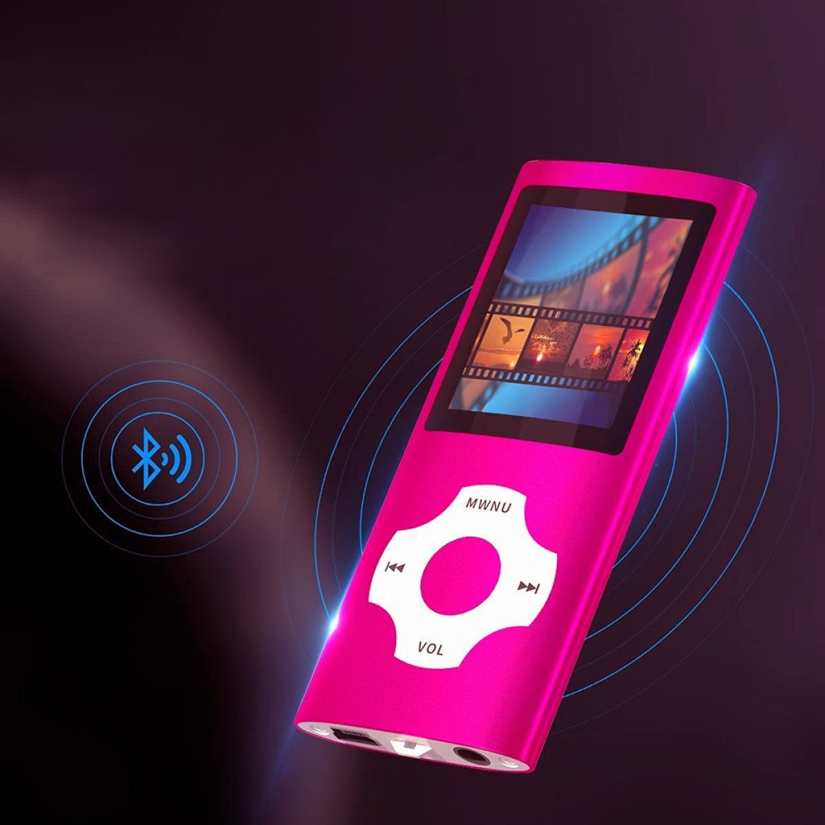 JedBesetzt Mp3 player,FM-Radio, Diktiergerät, Mini-Design,Ideal für Sport MP3-Player