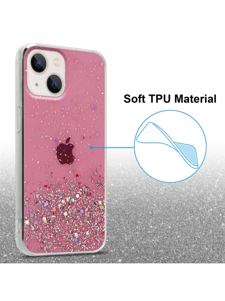 cadorabo Hülle für Apple iPhone 13 MINI Glitter in Rosa mit Glitter günstig kaufen onesize