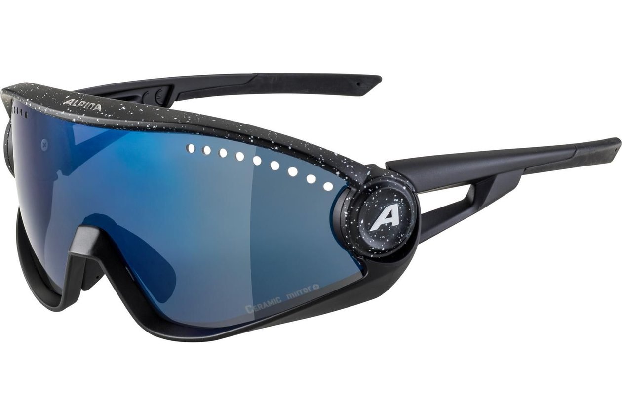 Alpina 5W1NG black blur matt / blue mirror lens