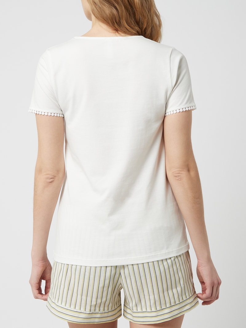 T-Shirt mit Stretch-Anteil in offwhite