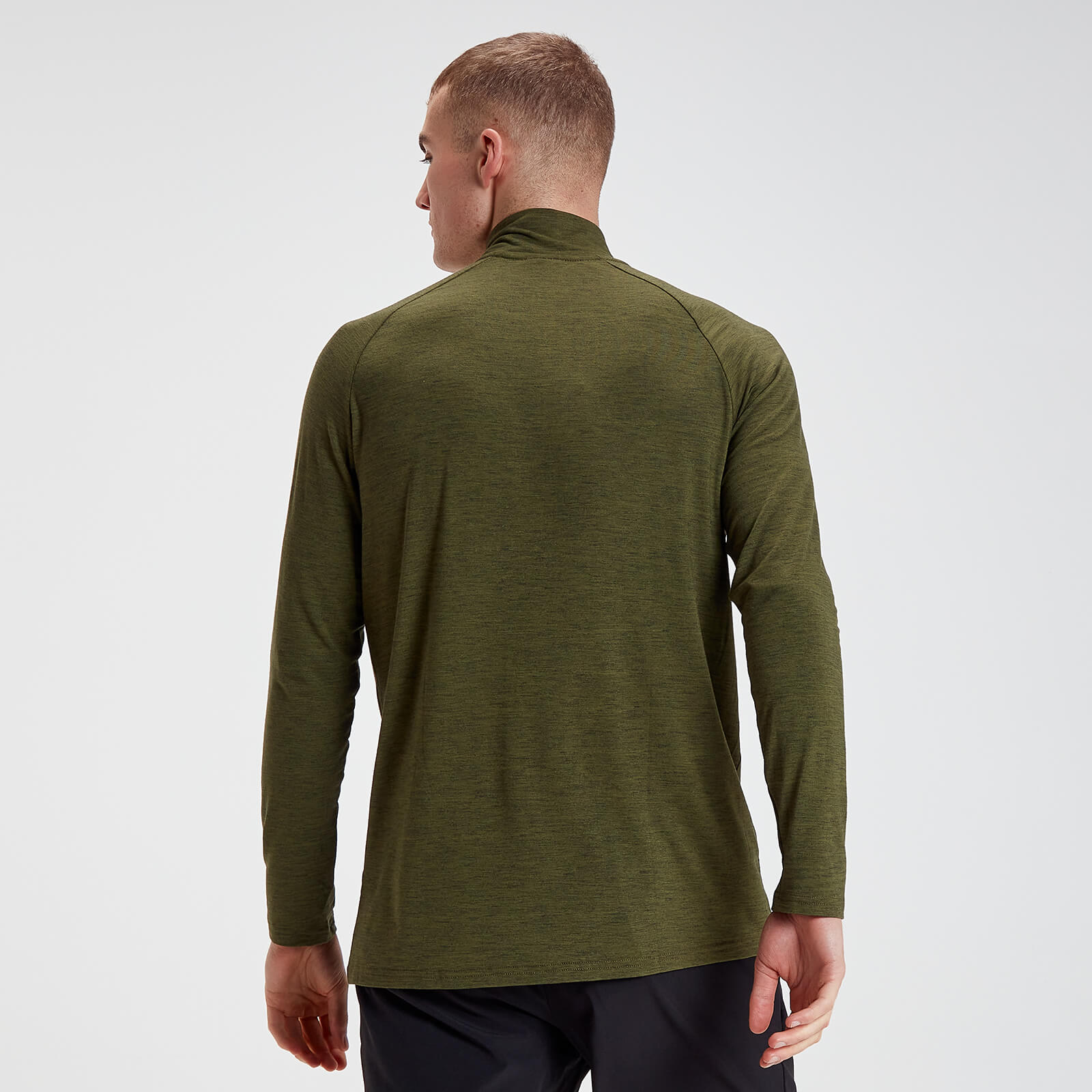 MP Performance 1/4 Zip - Noir et Vert Armée