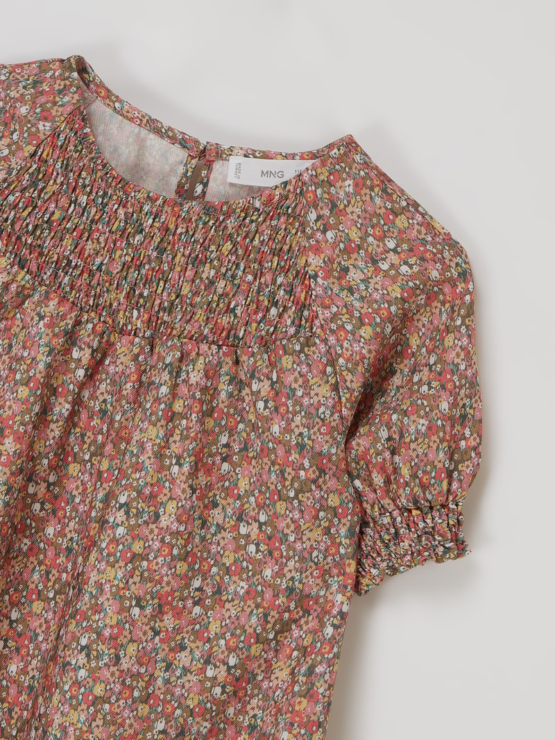 Kleid mit Millefleurs Modell 'Quidea' in orange