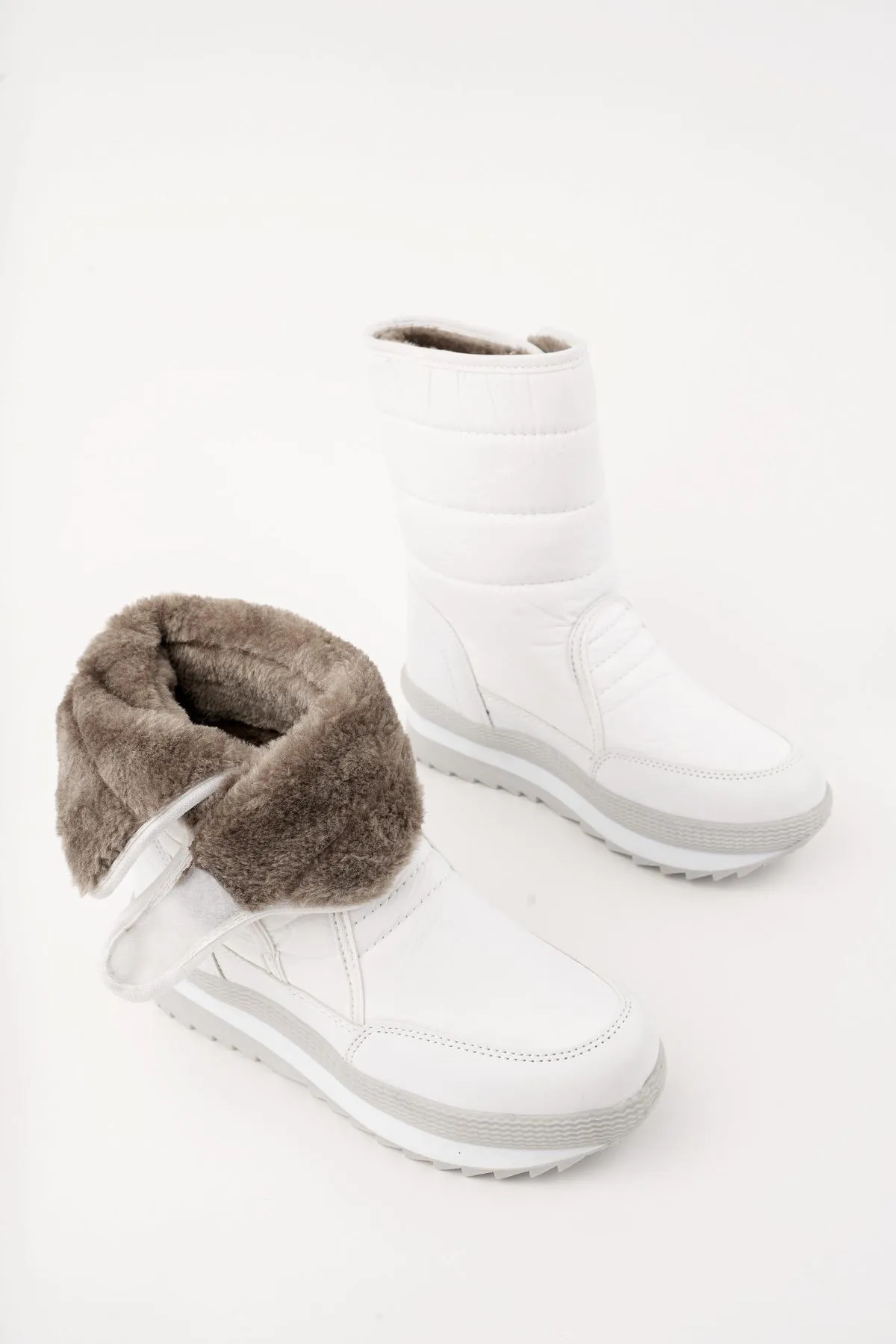 MUGGO  Bunny Garantiert Kinder-Regen- und Schneestiefel mit Pelz und Klettverschluss